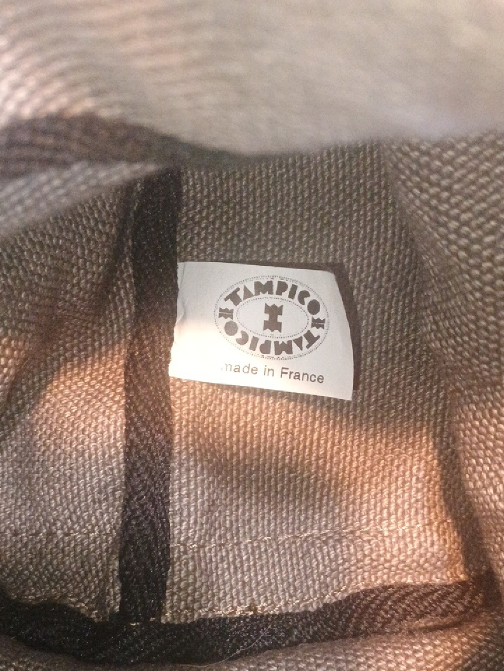 Tampico Made in France Brown Canvas Tote - Picture 2 of 6